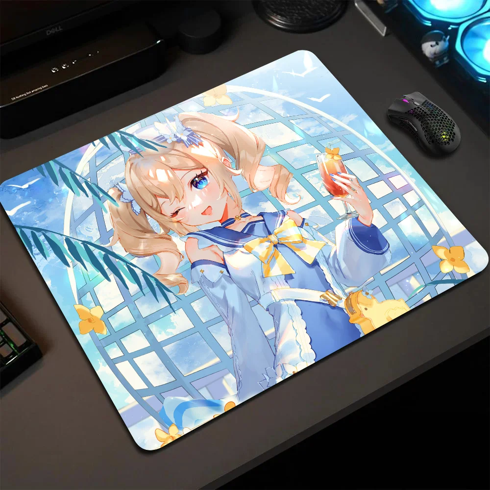 

Barbara Pegg Genshin Mousepad Small LockEdge Mouse Pad For Gamers Computer Desk Pad Rectangular Anti-slip Rubber