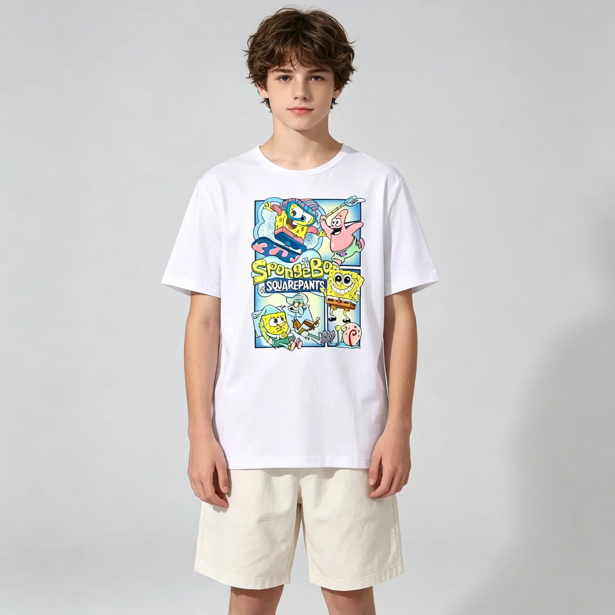 

Spongebobs Patrick Star Kawaii Aesthetic Graphics Men Women Tee Adults Children Boy Gril Top Kids Parent Child Cotton Tshirt