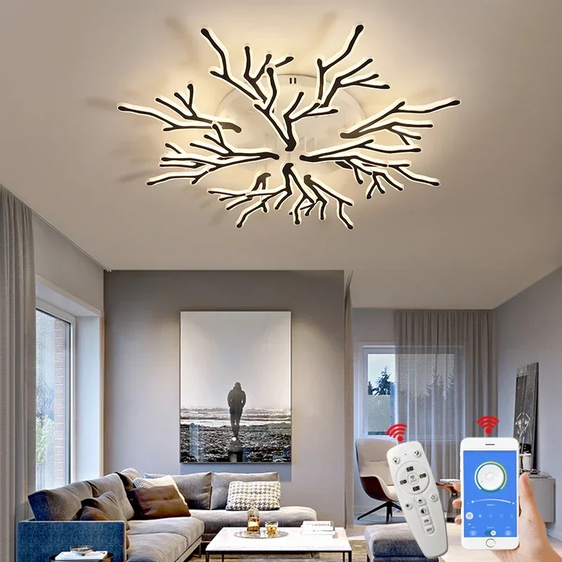 

Modern Led Ceiling Lights for Living Room Master Bedroom Fixtures Ceiling Lamp Yeelight Lampara Techo White/Black Finish