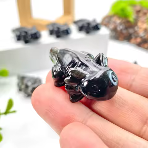 1PC Salamander carving Natural Crystal Mineral Gemstone Quartz Animal Stone Carving Healing Reiki Home Decor Ornament Gift