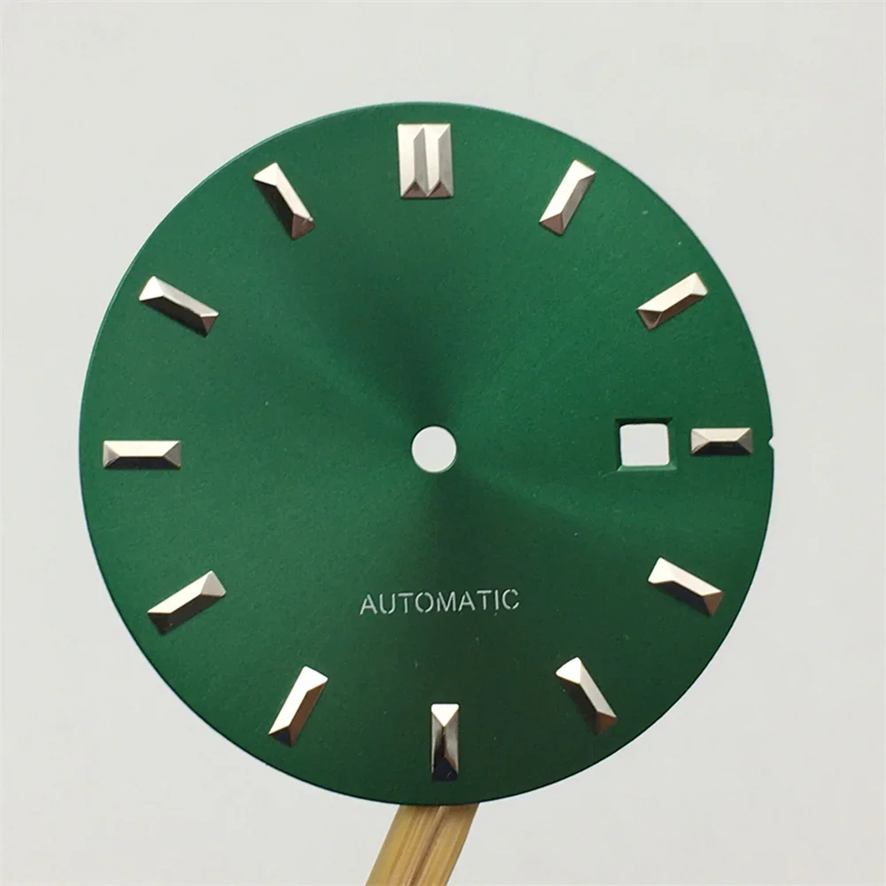 Mostrador de relógio azul preto de 32.8mm, adequado para mingzhu 2813 8200, mostrador de calendário único para movimento 8215, acessórios de relógio