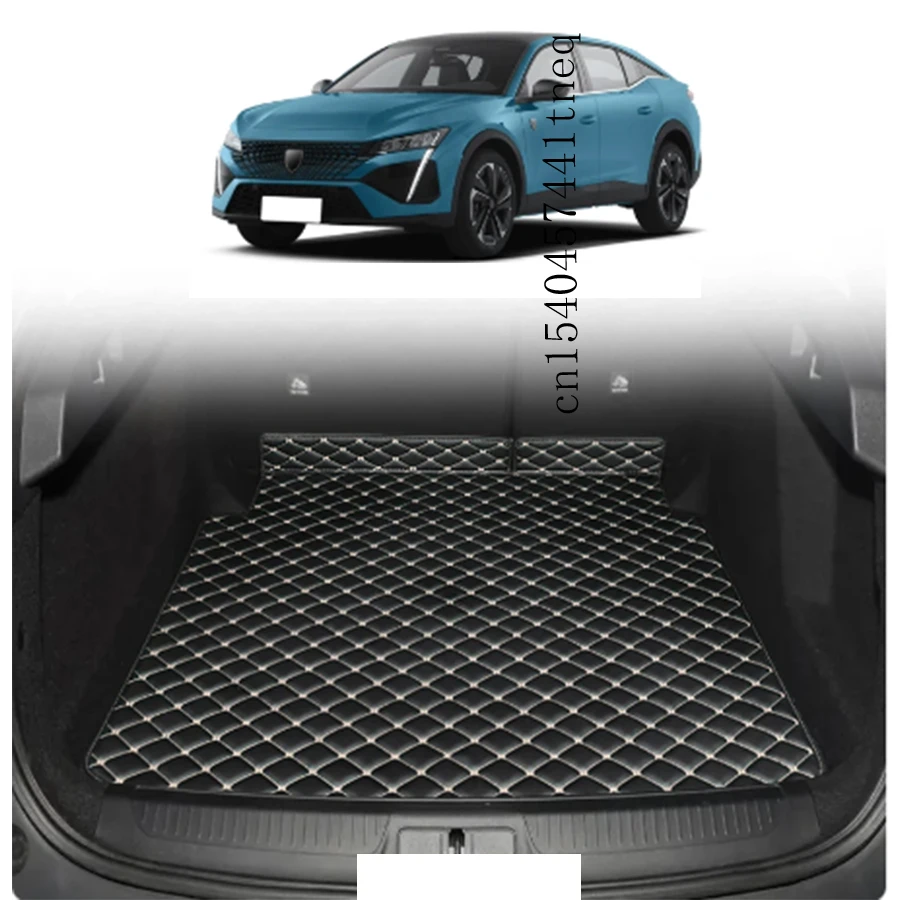 For PEUGEOT 408 GT X 2023-2025 Custom Car Trunk Main Mats Waterproof Anti Scratch Non-slip Protect Cover Internal Auto Accessory