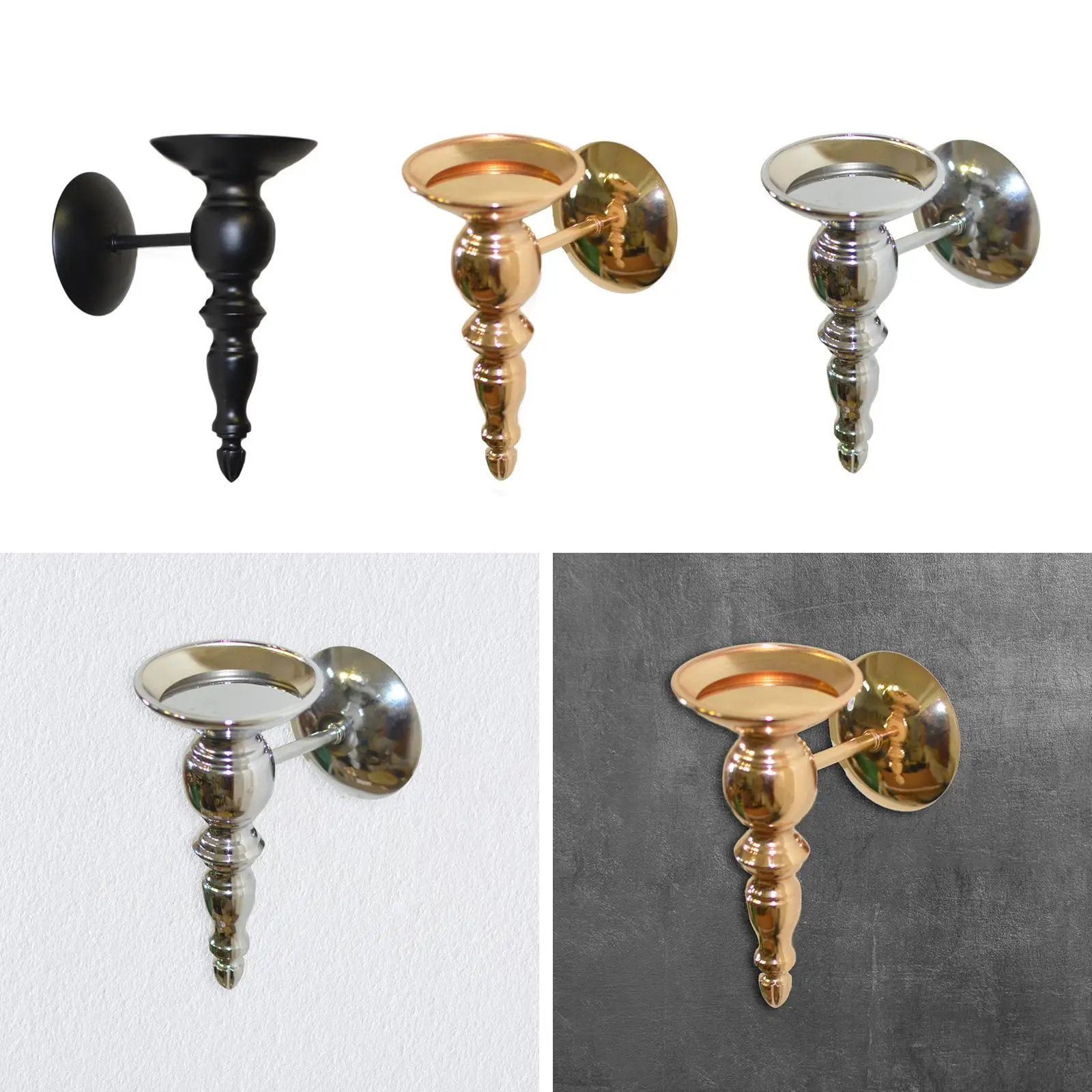 Wall Sconce Candle Holder Elegant Decorative Wall Mount Candlestick Holder for Yard Bathroom Dining Room Housewarming Fireplace