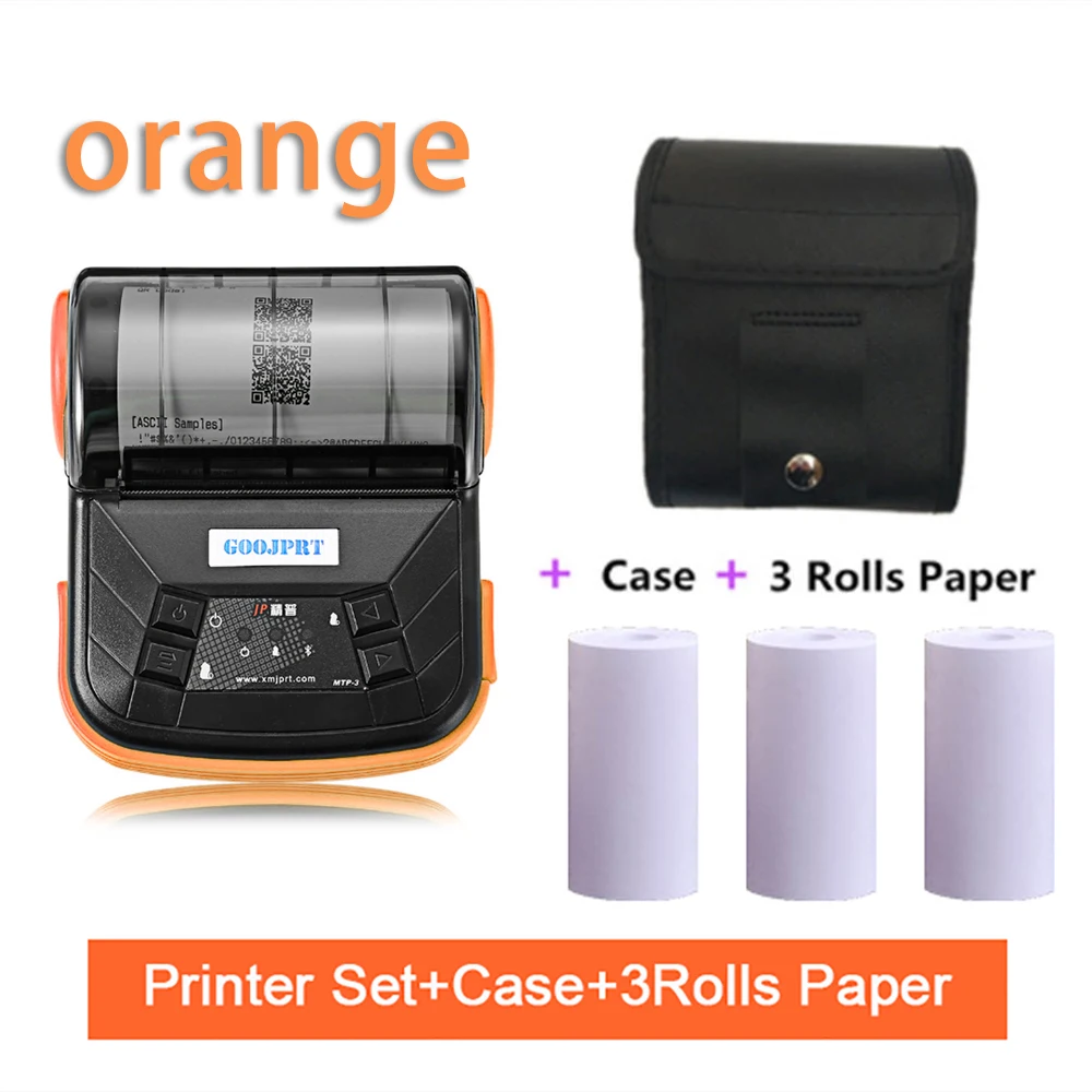 To Mini portable handheld POS thermal Bluetooth bill black blue 80mm printer for Android iOS Windows system