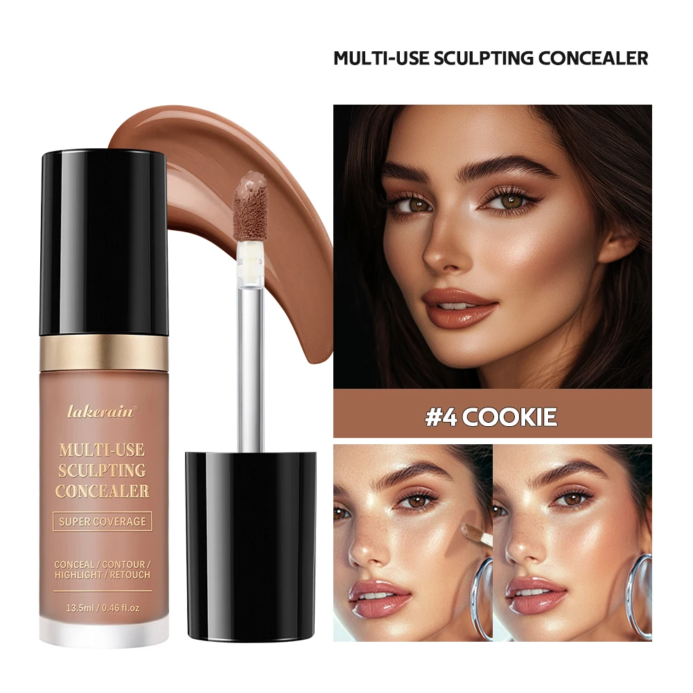 Foundation Coverage Concealer Mehrzweck-Creme, ölfrei, langanhaltend, feuchtigkeitsspendend, Cover Contour Highlight und Retouching-Gesichts-Make-up