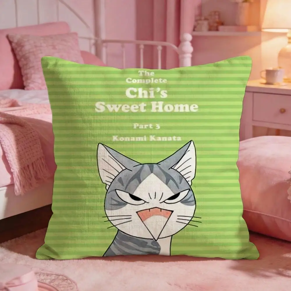C-Chis Sweet Home Cushion Cover Premium Comfort Reversible Pillow Cove -Two in One Design for Any Room & Car Interior
