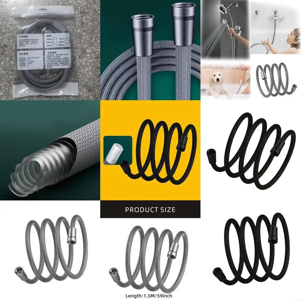

Q81C Длинный гибкий шланг для душа, сменный нейлоновый шланг для душа, гибкий шланг для душа 1,5 м для ручного душа в ванной