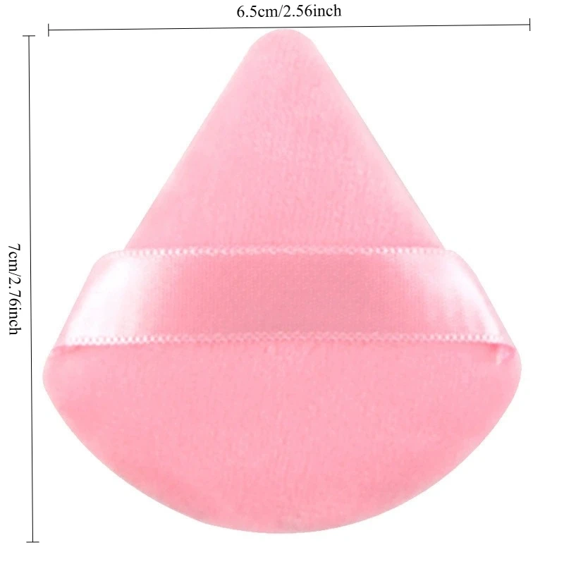 5 pçs triângulo reunindo puff e caixa de armazenamento sopro seco solto pó puff alavancao maquiagem dupla face super macio pó puff