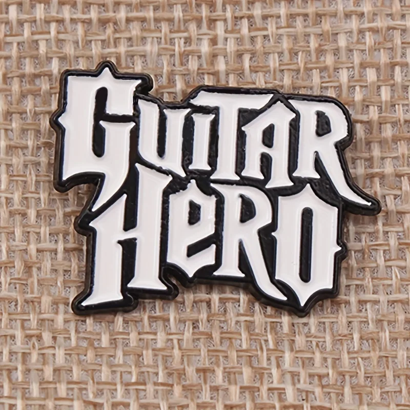 Vintage Guitar Hero Enamel Pin - Alloy Music Rhythm Game Badge for Men