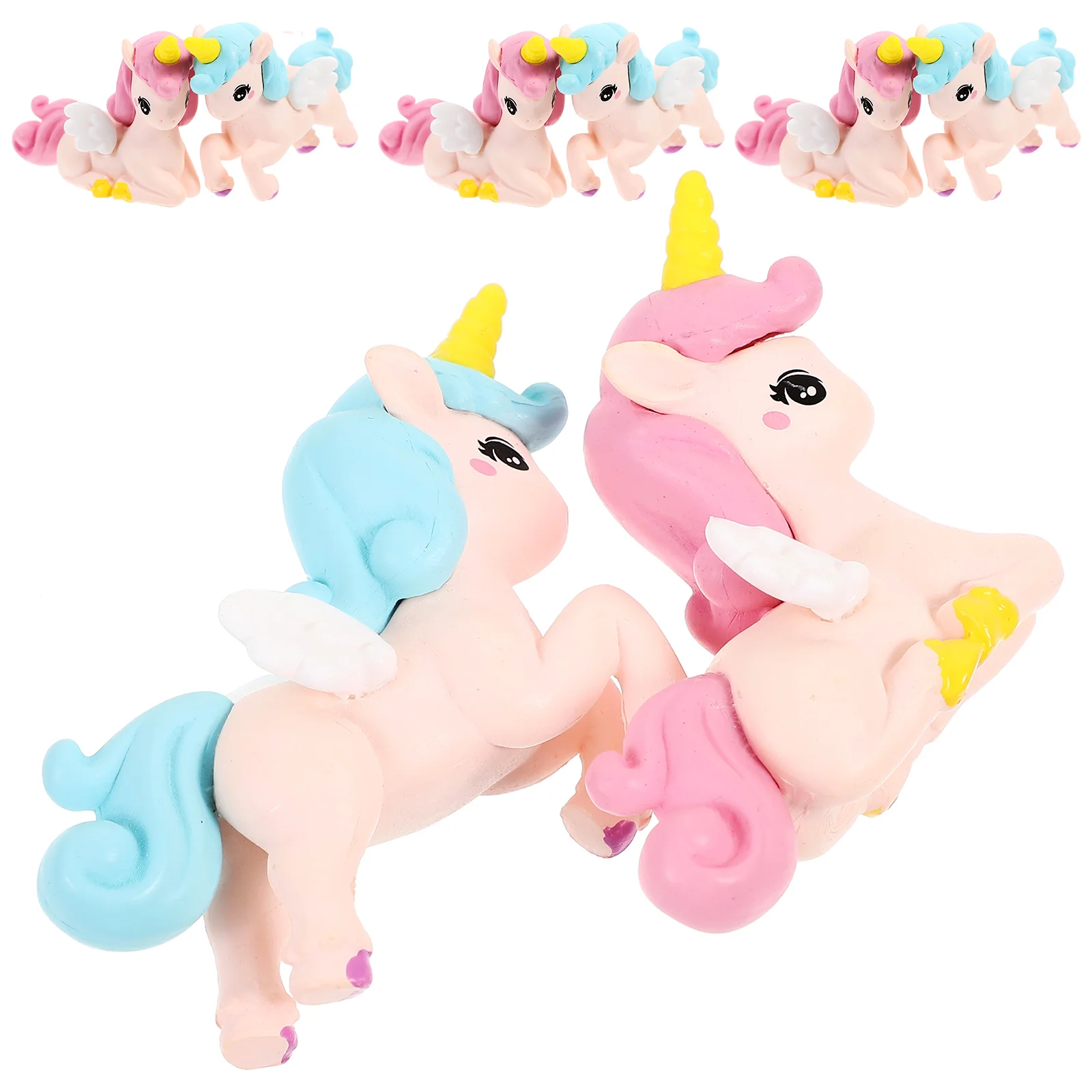 

8 Pcs Miniature Unicorn Figurine Resin naments Micro L scape Decoration Mini Toys Cake Succulents Realistic Detail Diverse Color