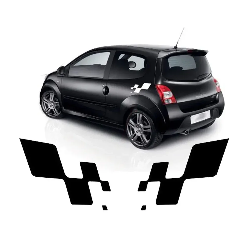 2Pcs Racing Style Car Stickers For Renault Clio RS R.S. 18 4 5 2012-2024 Side Body Vinyl Film PVC Decals Auto Tuning Accessories
