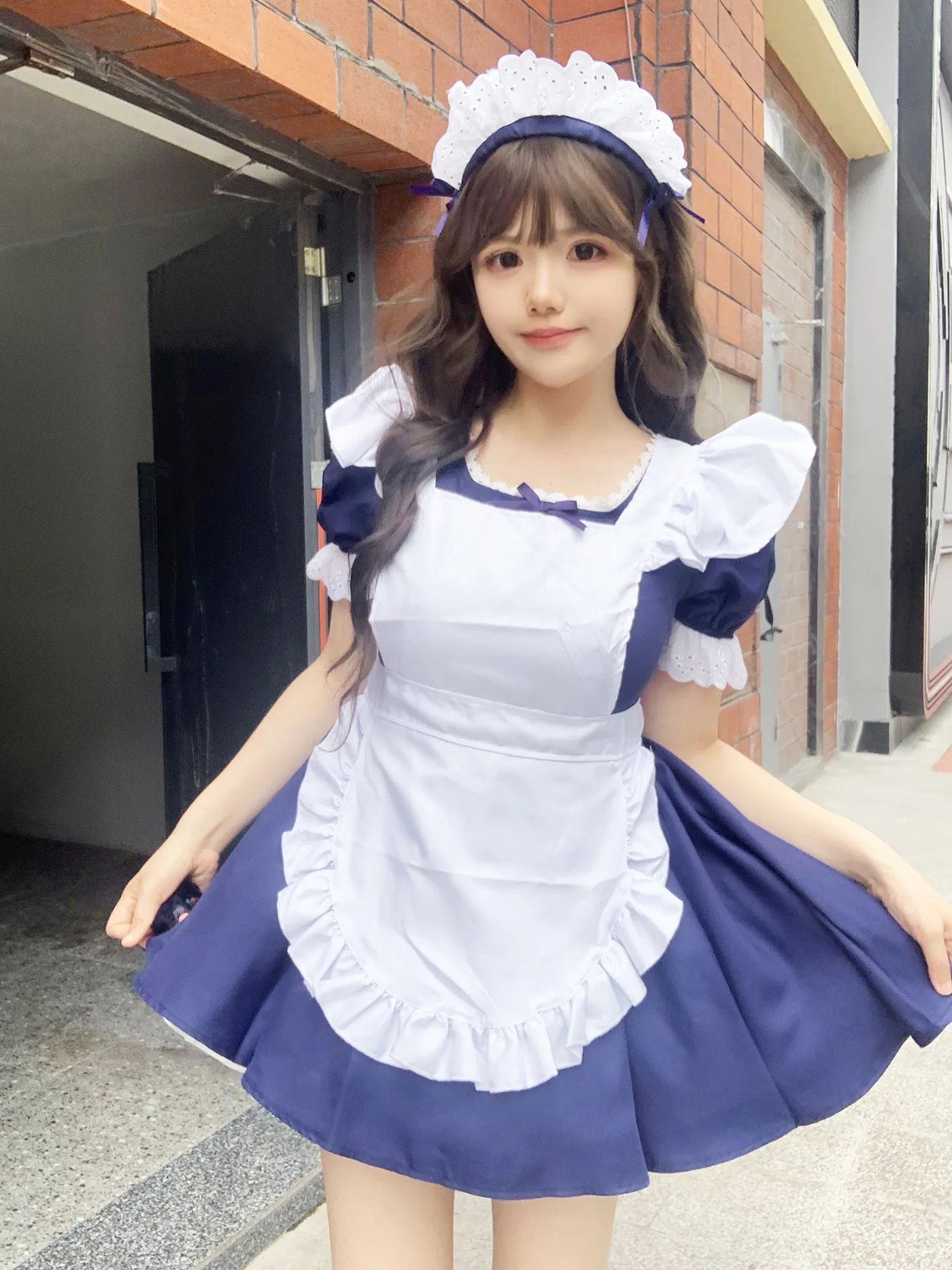 زي خادمة الملاك الكلاسيكي اليابان أليس لينة لوليتا فستان خادمة فستان المقهى