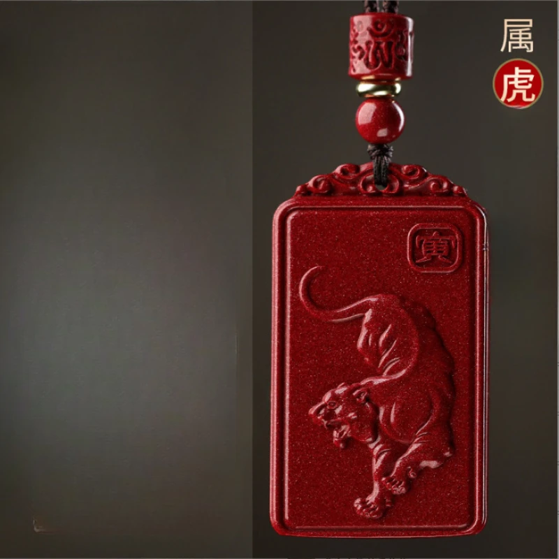 Liontin pasir tasbih Buddha Cinnabar