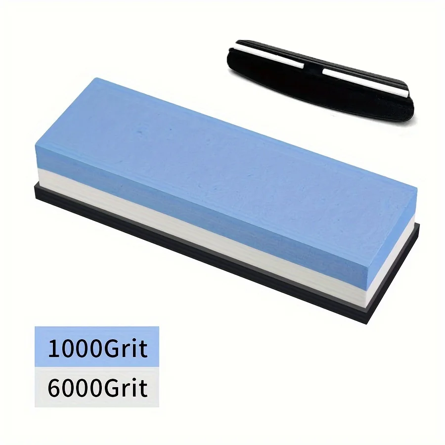 Piedra de afilar de alta calidad, sacapuntas de doble cara de grano 1000/6000 con Base antideslizante para afilar y pulir rápidos y eficientes