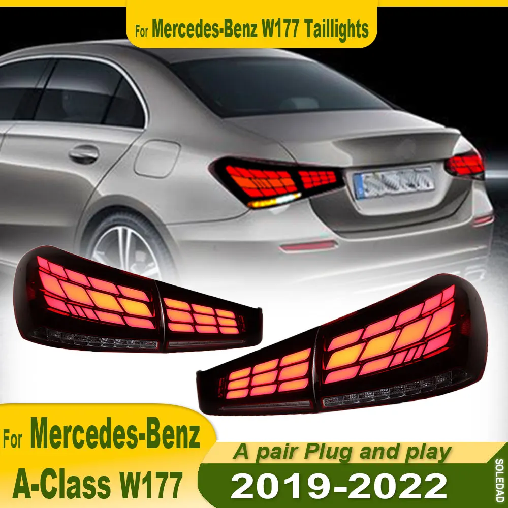 Car Tail Lights For Mercedes-Benz W177 A-Class 2019 2020 2021 2022 new full LED Dynamic Turn Signal Light Tail Lamp Assembly