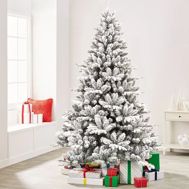 USA&Europe Free Shipping Local Fast Deliver Goods Decorated Tree 5FT 6FT 10FT PE PVC Artificial Snow Christmas Tree