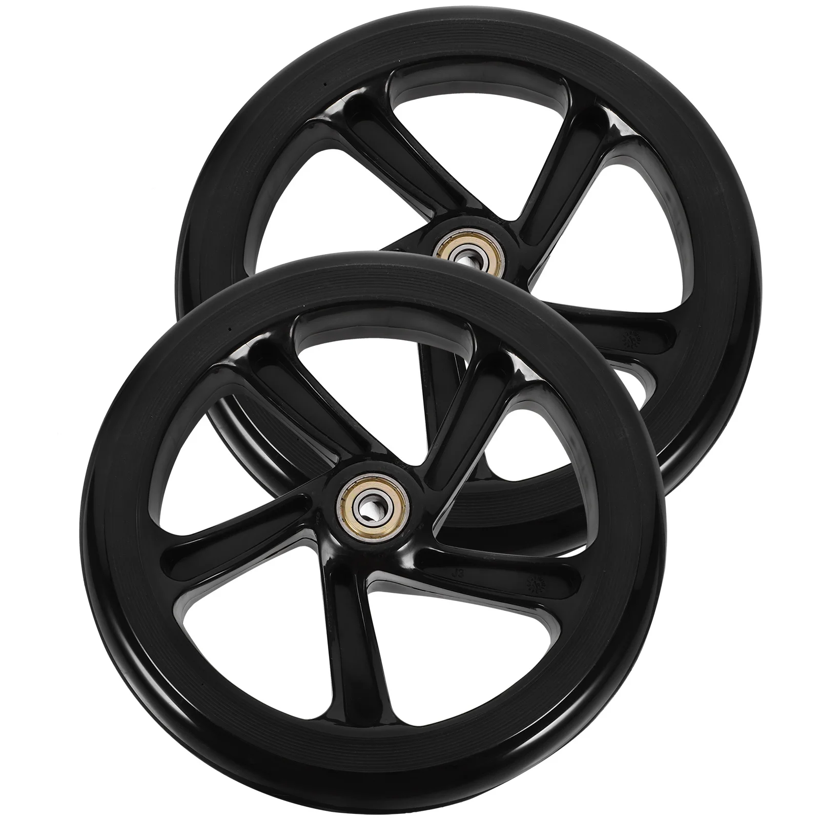 2pcs Replacement Scooter Wheels 100Mm Pu Wear-Resistant Flexible Universal Wheel For Stunt Kick Electric Scooter Easy