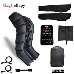 Air Compression Massage System Includes Storage Box 6Chamber Compression Pump Recovery Boots Leg Massagers Relieve MuscleFatigue