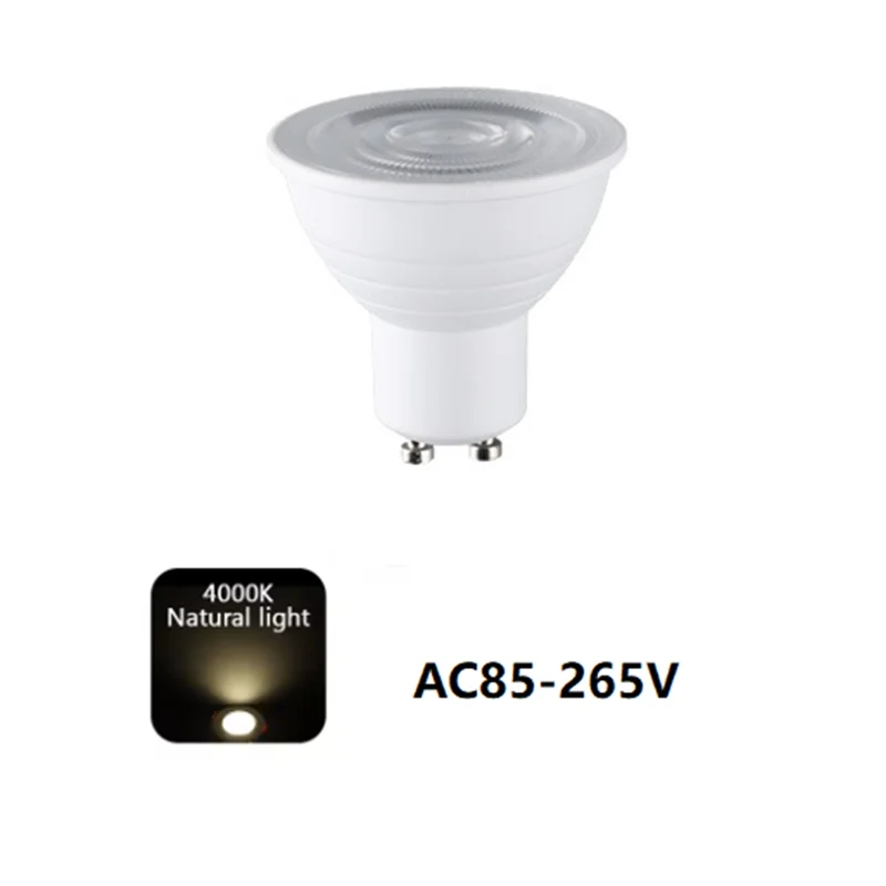 TKOH-10PCS Juego de focos de techo 7W GU10 Base Luz empotrable de ahorro de energía Luz LED Iluminación interior Luz neutra 4000K