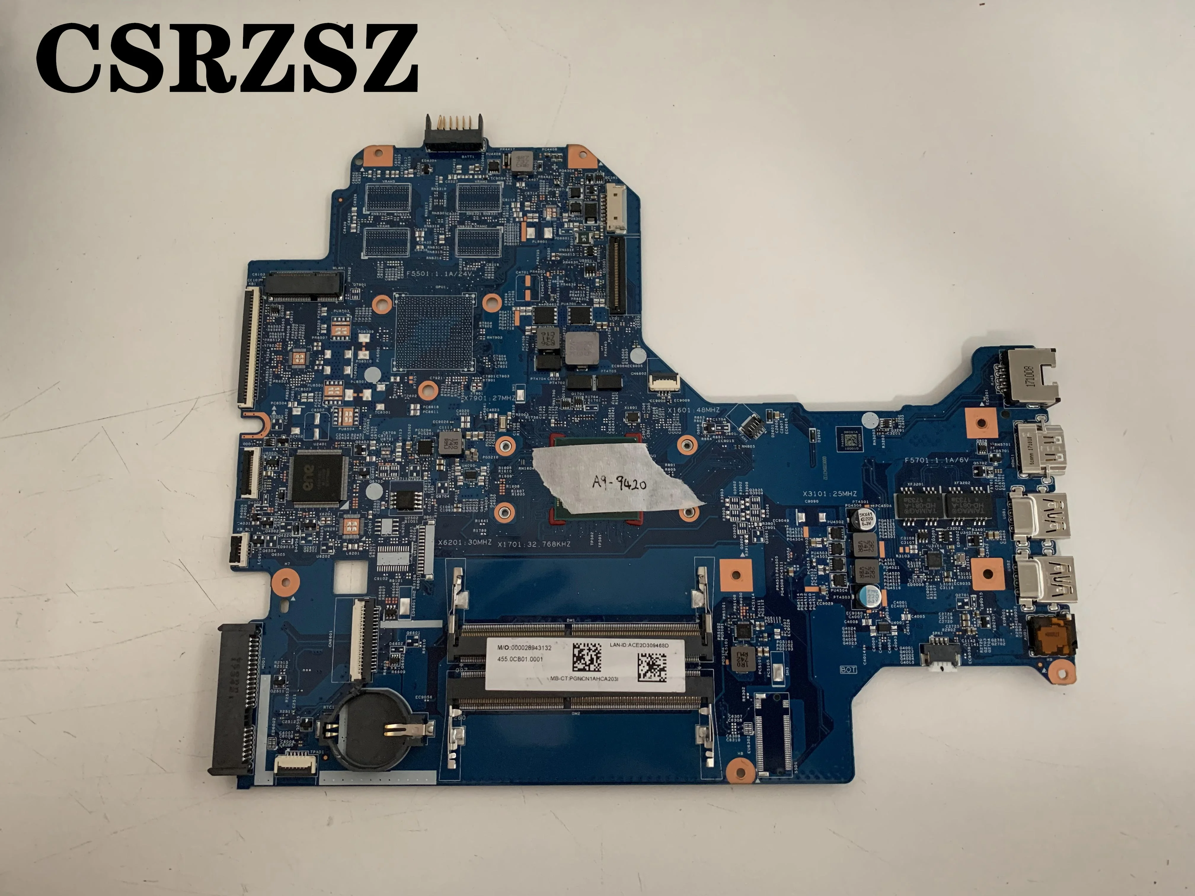 

CSRZSZ For HP 17-AK 17Z-AK Laptop motherboard 16892-1 448.0CB03.0011 A9-9420 Fully tested working