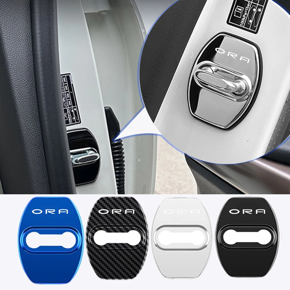 4pcs Car Door Lock cover Protective Buckle case for GWM Ora Good Cat Funky Cat GT EV Car Styling Goods Auto Accessories