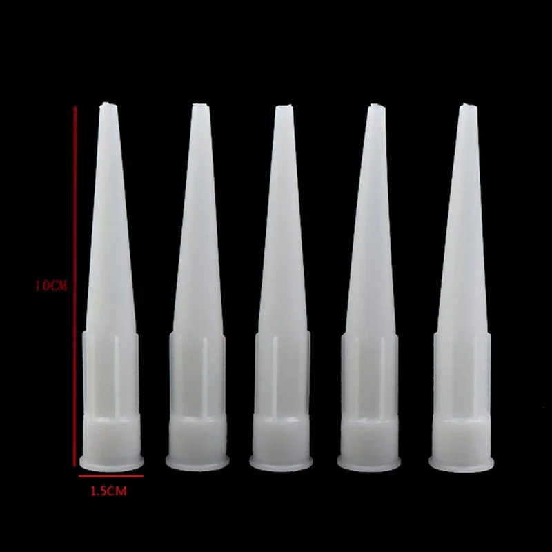 20pcs Universal Caulking Gun Nozzles Plastic Glass Glue Nozzles Sealant Silicone Caulking Tips Mouth Home Construction Tools