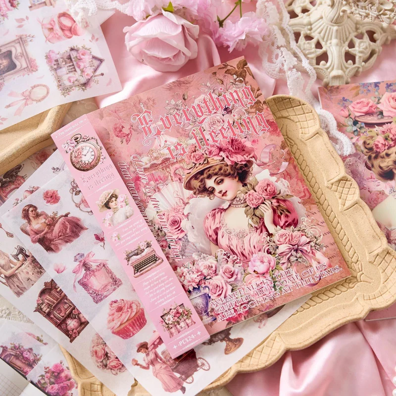 24 - مجموعة ملصقات فتاة عتيقة كبيرة الحجم، تتميز بتصميم ريترو - صور نسائية تحت عنوان #3