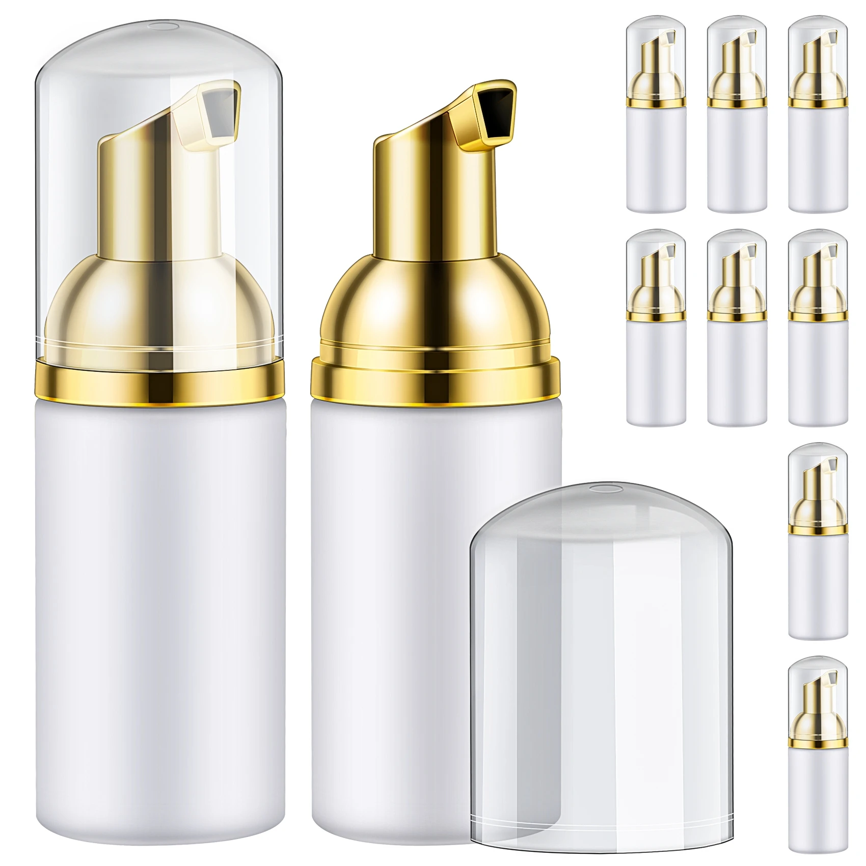 10PCS 30ML Plastic Foaming Bottle Soap Mousses Liquid Dispenser,Froth Shampoo Lotion Bottling Foam Bottles