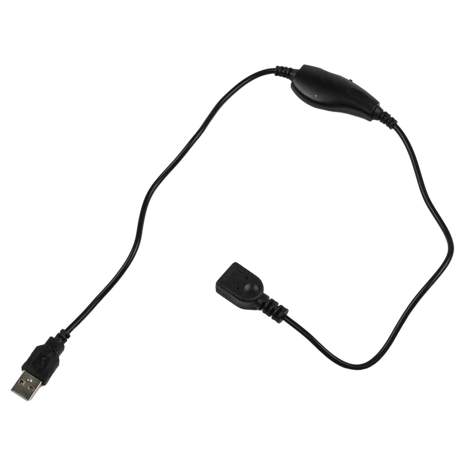 5V USB Control Cable With Switch For Fan Brightness Adjustment 45cm Black Cord For LED Light Dimmer Regulator Wire