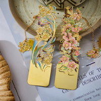 Retro Chinese Metal Hollow Bookmarks Creative Out Bookmark Book Clip Student Stationery School Office Supply New Year Gift