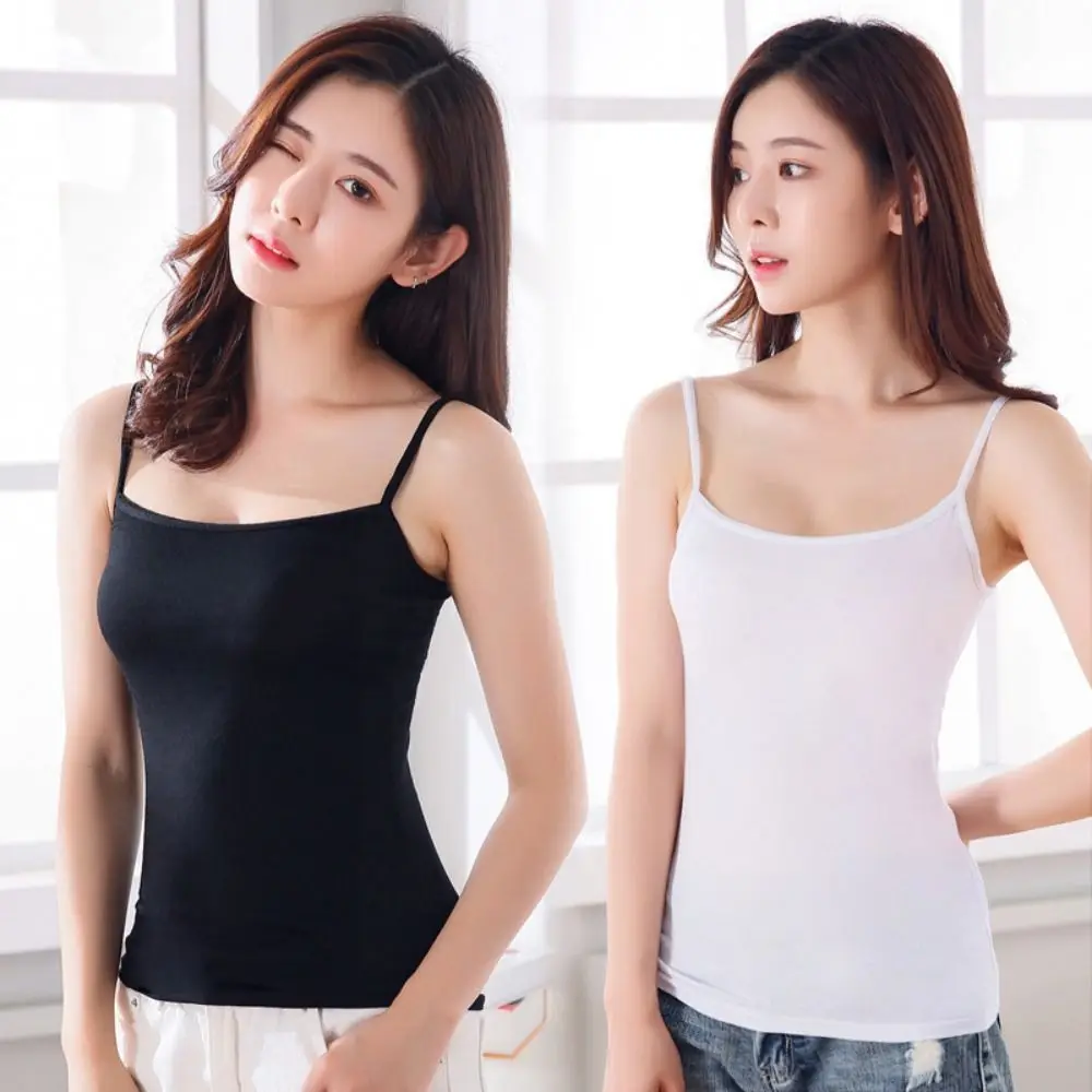 Fashion Square Neck Crop Tops Sexy Sleeveless Tank Top Slim Fit Low Cut Racerback Women