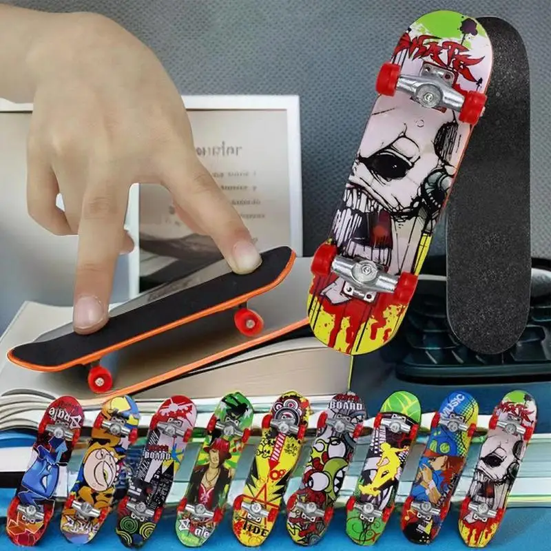 Mini Skateboard Toy Finger Skateboard Shoes Toys Colorful Finger Skates Toys Mini Sneakers For Kids Boys Girls Finger Breakdance