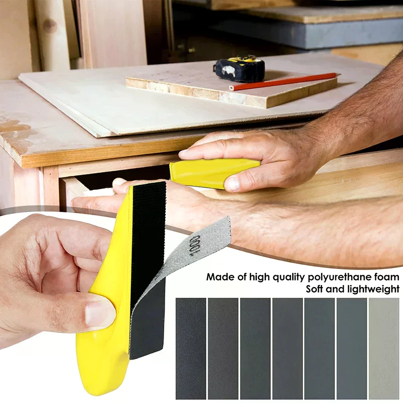 

Мини-набор наждачной бумаги 3,5 x 1 дюйм с шлифовальным блоком на липучке, 71 шт. в ассортименте, зернистость 40/80/120/180/240/400/600 для полировки