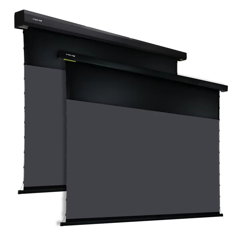 Layar Naik Sendiri TV Laser Generasi Baru Layar Proyeksi Ketegangan Tab Bermotor Listrik ALR untuk Proyektor Laser UST 4K HD