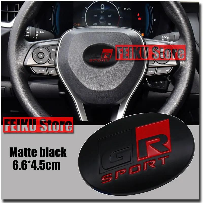 Car Steering Wheel Logo Modification Car Interior Decor For Toyota Auto RAV4 Corolla Prius Vios Camry RG Sticker Accessory