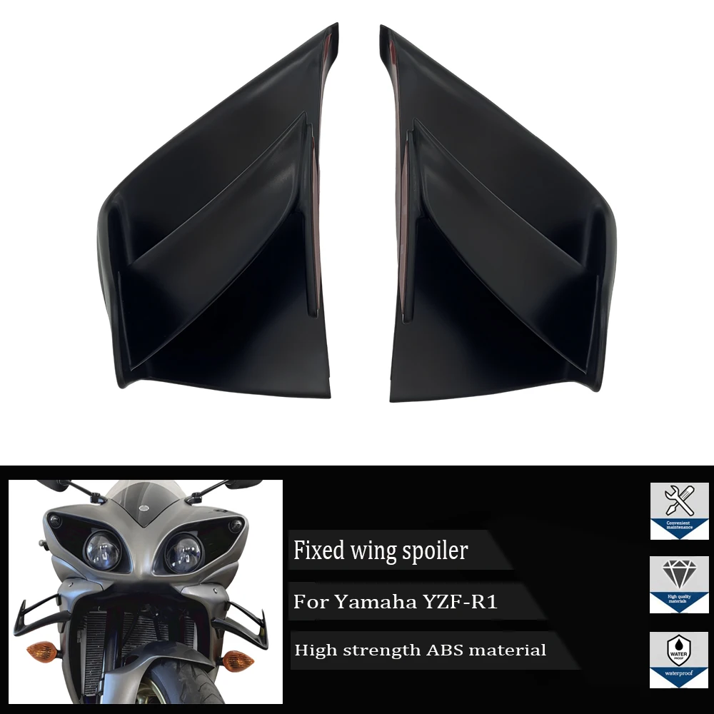 

Motorcycle Fixed Wing Spoiler For Yamaha YZFR1 YZF-R1 2009-2014 Aerodynamic Wing Windshield Wing Side Winglet Aileron Fairing