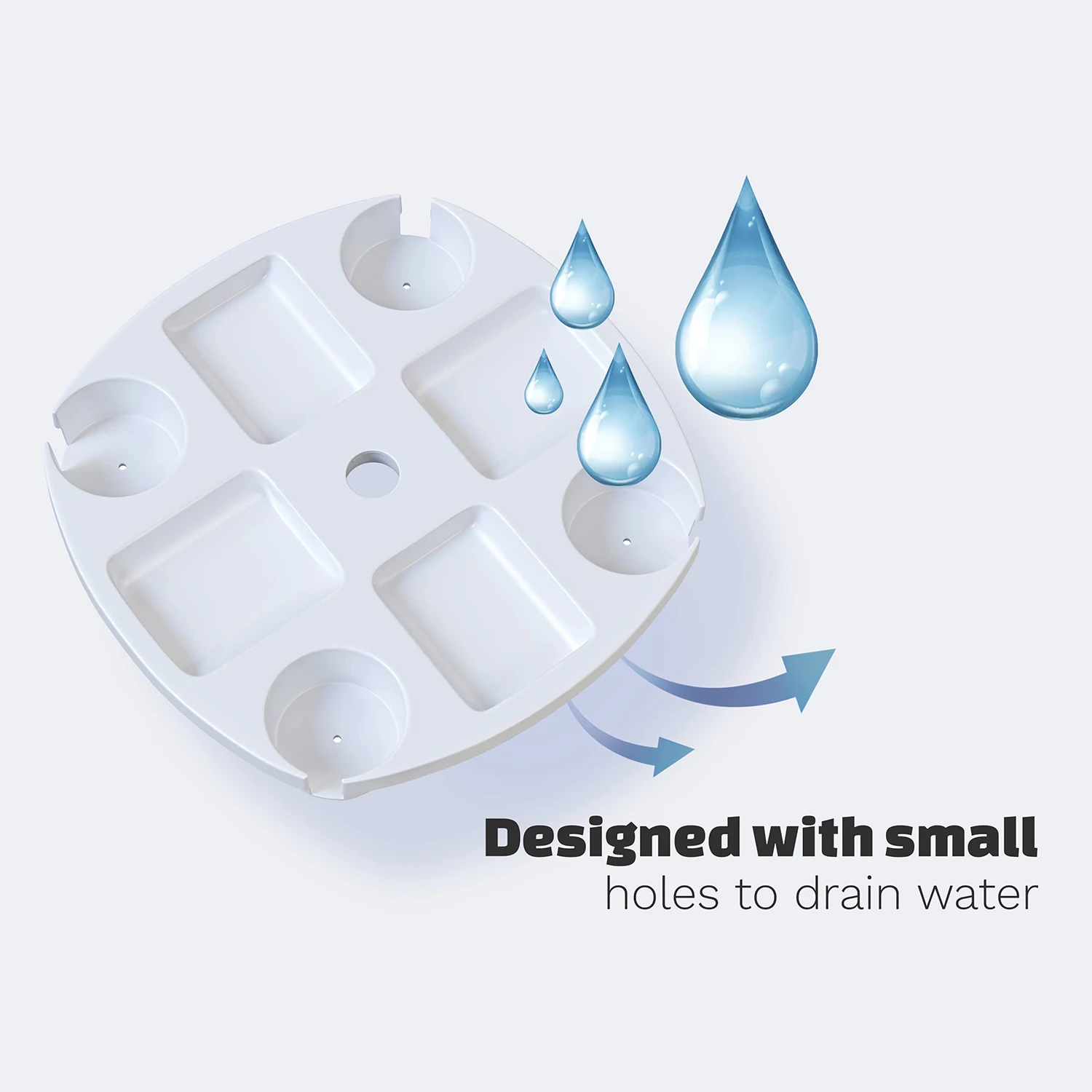 CYBeach Umbrella Umbrella Tray, with 4 Cup Holders and 4 Snack Grids, Suitable for Beaches, Terraces, Gardens and Swimming Pools