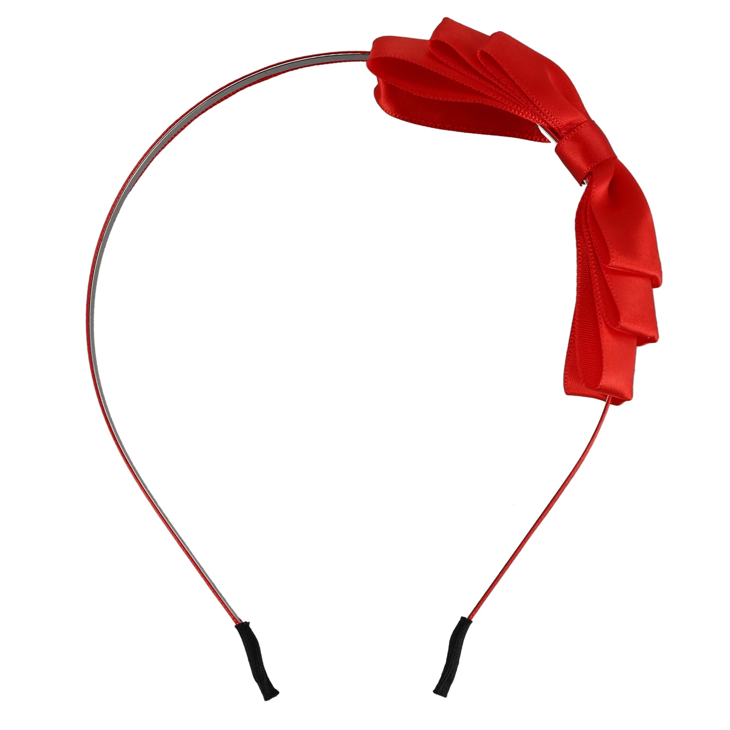 Fascia per capelli con fiocco Accessori per capelli con fascia elastica morbida con fiocco per bambini Adulti Rosso