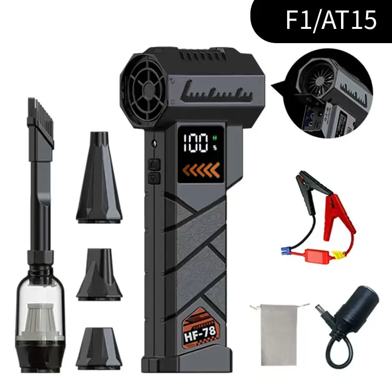 

Powerful Air Blower 800g Blowing Force Strong Airflow Turbo Jet Fan Power Bank Function Wireless Air Duster Leaf blower cleaning