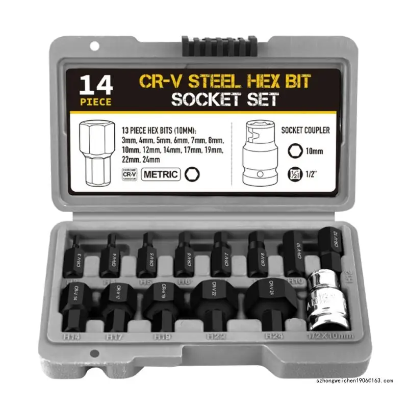 

28GF Professional Alloy Steel Bit Impact Socket Set Essential for DIY Tasks