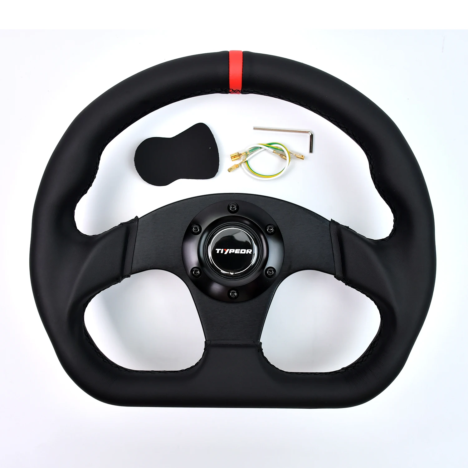 

TIYPEOR 320mm Steering Wheel 320mm Microfiber Steering Wheel With Flat Stand