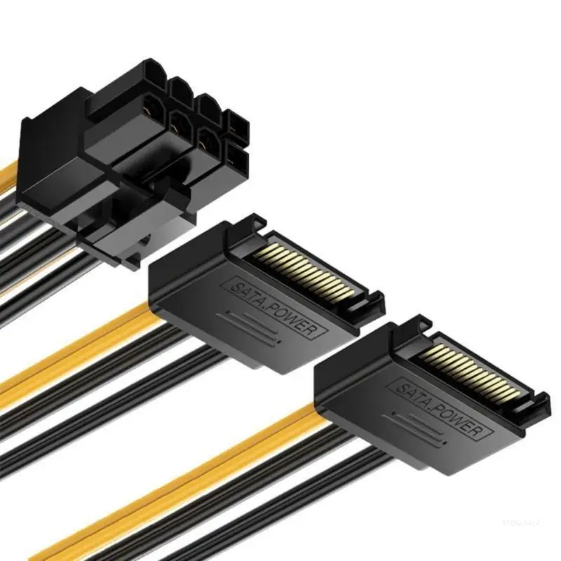 SATA15Pin to 8Pin Connectors Cable for Graphics Card Power Supply for Building, Upgrading or Repairing Computers Dropship