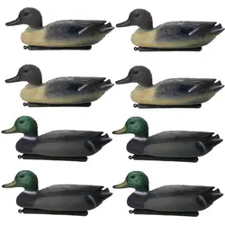 Professional 8 Pcs Fishing Hunting Male Decoy Floating Drake Hunting Duck Decoy Plastic Duck Decoy Drake w/ Floating Keel Decors