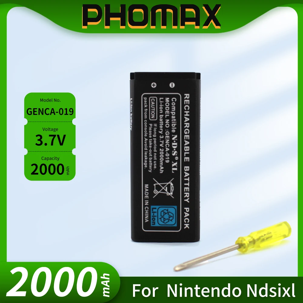 Bateria do konsoli gier PHOMAX NdsI Xl UTL-003 3.7V, zamienna bateria litowo-jonowa do Nintendo Ndsixl, wbudowana, ładowalna. — zdjęcie produktu 3