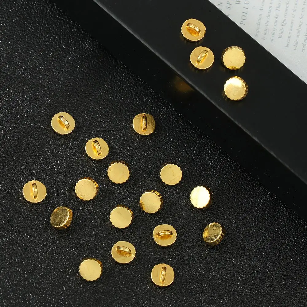 20/40pcs 5mm DIY 미니 인형 라운드 버튼 1/6 인형 의류 초소형 버클 벨트 버클