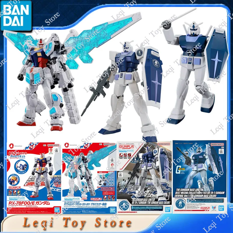 Bandai en stock: Figuras de acción de anime GUNDAM EG GUNPLA RX-78-2 RX-78F00/E EXPO2025 ENTRY GRADE EX-001, modelos de ensamblaje y adornos.