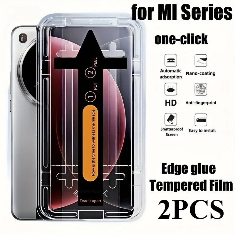 2 Stück Ein-Klick-Schutzglas für Xiaomi 15 14 Ultra Einfach zu Installierender Displayschutz für Xiaomi 13 12 Pro 13 14T Pro 11 Lite Glas