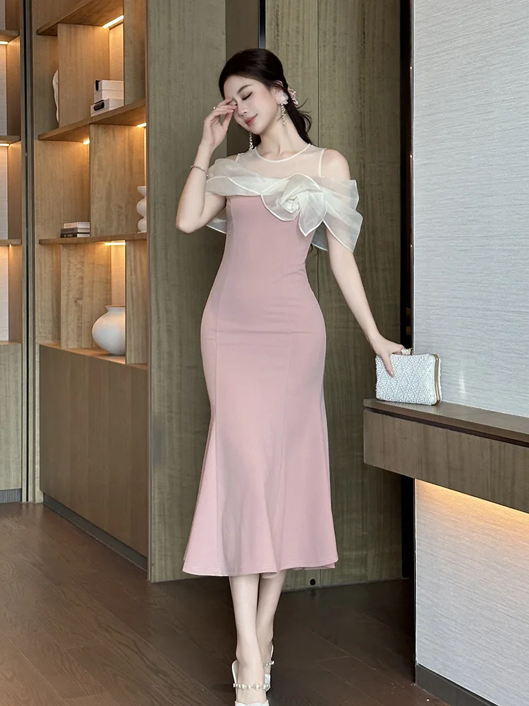 A-Leibniz Women's Dress Pink Dress Wedding Formal Party Dress Graduation Birthday Party Evening Dress 11522