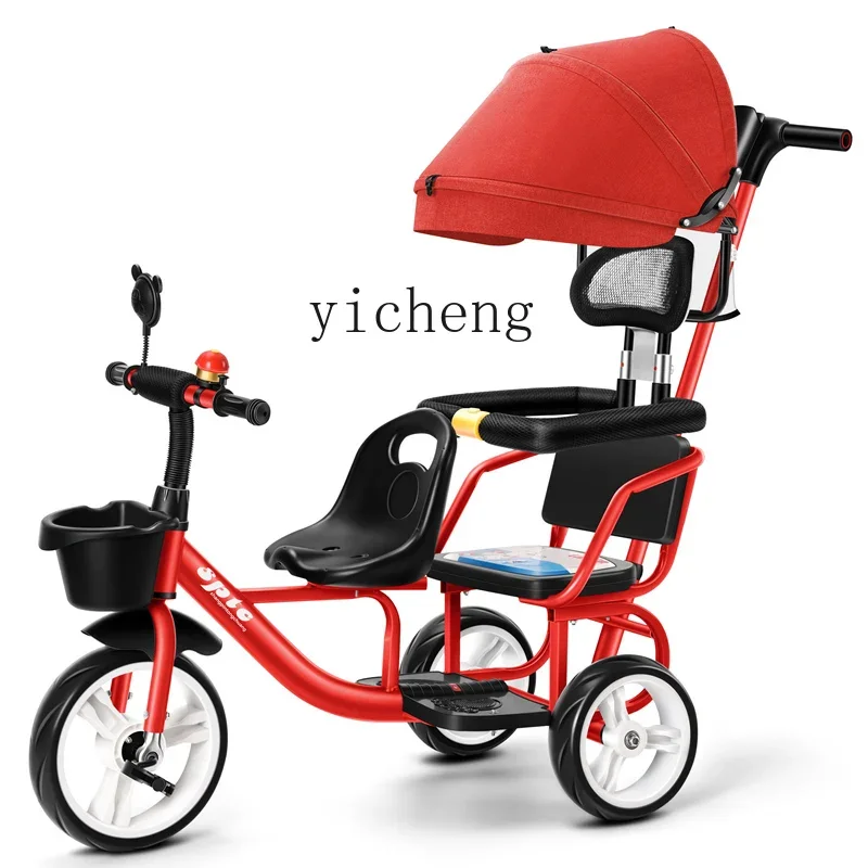 

Xl Tricycle Twin Rear Seat Seat with Double Stroller Bicycle Bicycle