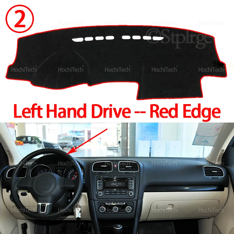 Für Volkswagen VW Golf 6 MK6 Jetta SportWagen Vento Variante 5K 2009 ~ 2013 Dash Abdeckungen Dashboard Abdeckung Dash Board Matte Teppich Pad – Detail 9
